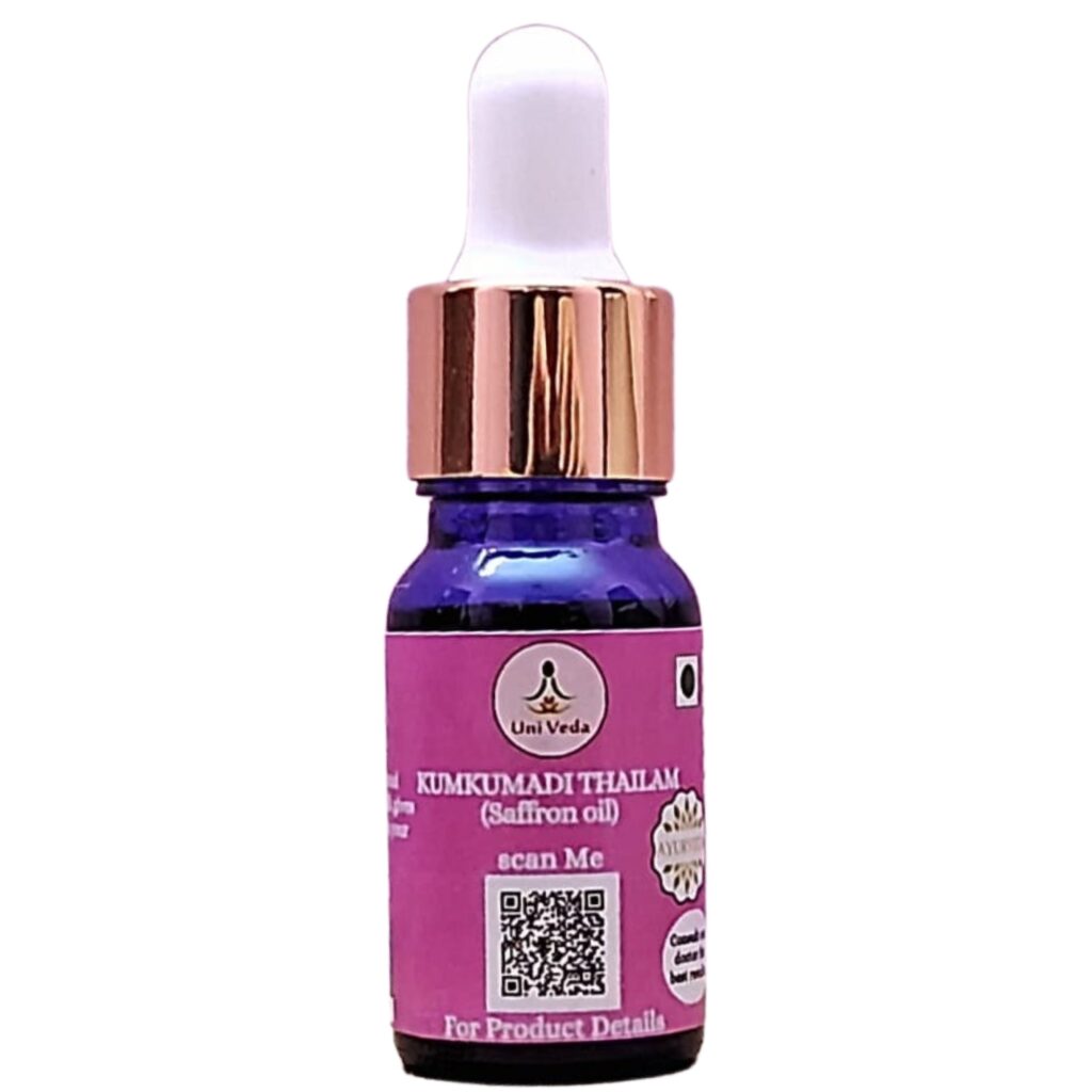 SAFFRON OIL (KUMKUMADI THAILAM)10 ML Kerala Ayurvedaa